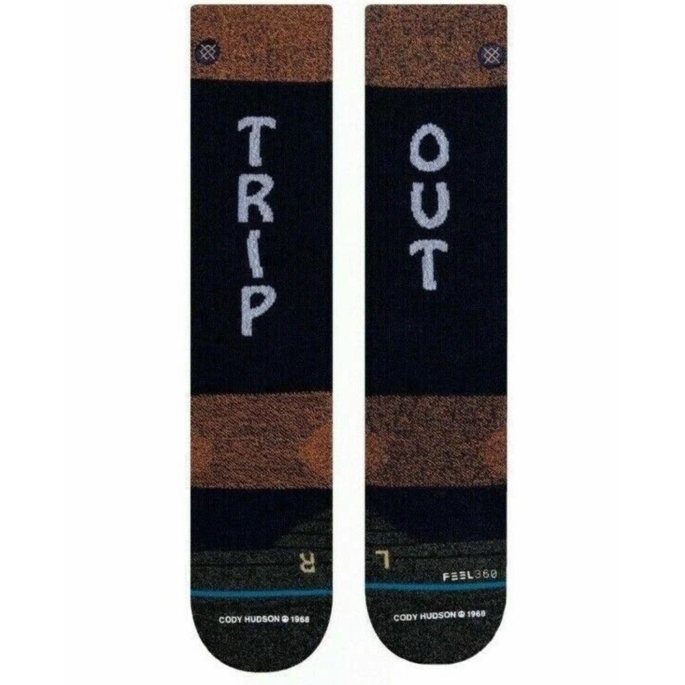 Stance x Cody Hudson Adult Blue Crew Wool Trip Out Adventure Socks Sz M 6-8.5